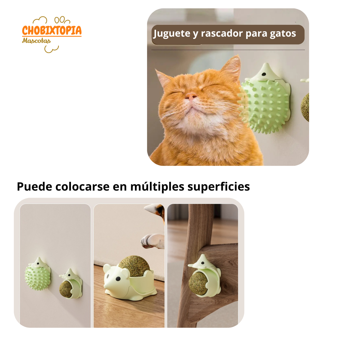JUGUETE CATNIP ERIZO COLOR COCOA