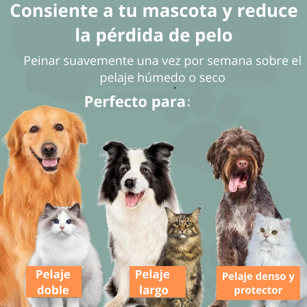PEINE DESMOTADOR PARA PERROS Y GATOS ROSA SALMON CHICO