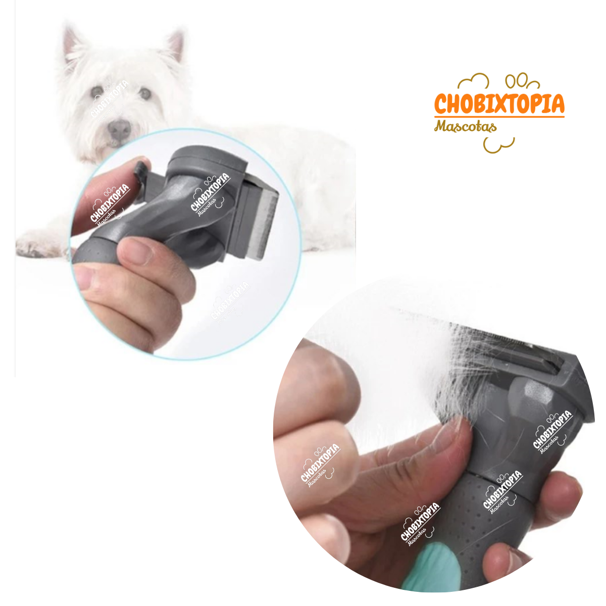 CEPILLO ELIMINA PELO INTERNA EXTERNO PERRO-GATO-VERDE T-GRANDE