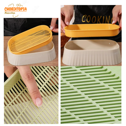 CAJA DE HIERBA GATERA MACETA PARA GATOS - GREY