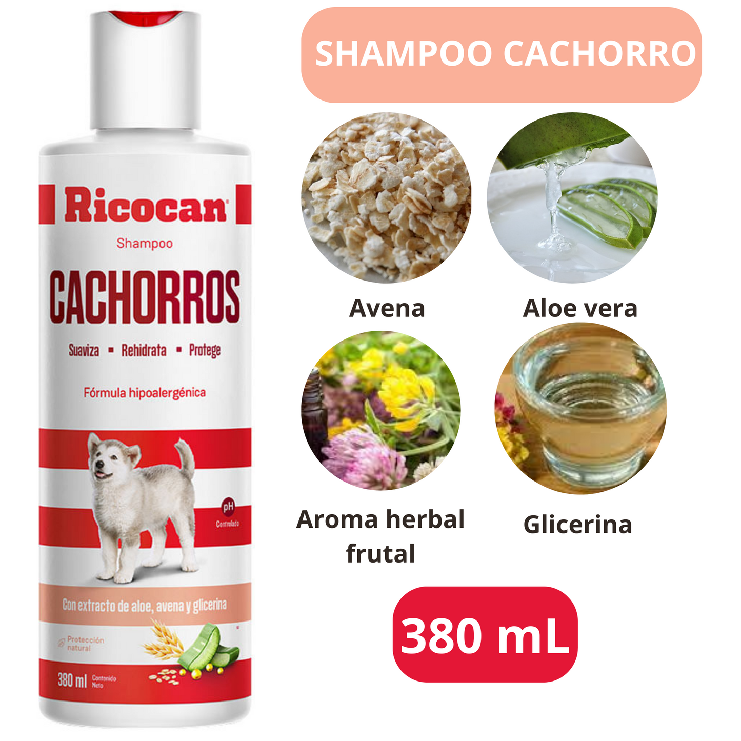 SHAMPOO RICOCAN CACHORRO HIPOALERGENICO 380 mL