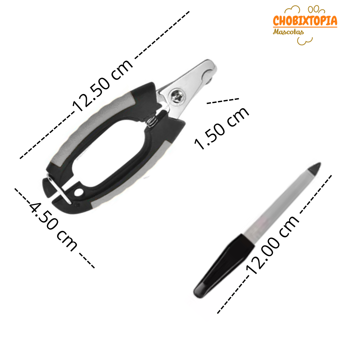 ALICATE CORTAUÑAS PERROS-MASCOTAS NUNBELL OVAL PLOMO-PEQUEÑO