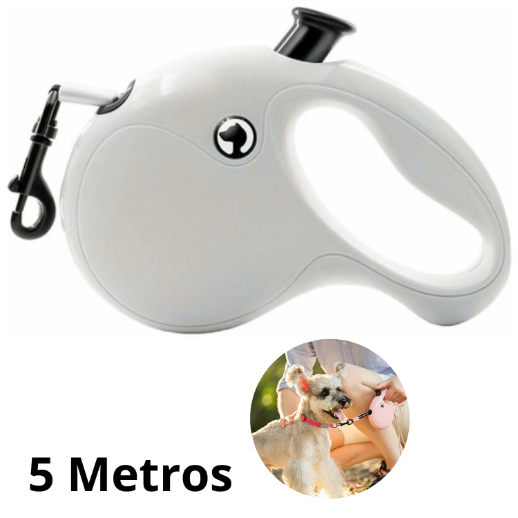 CORREA RETRACTIL MASCOTAS PLOMO - 5M