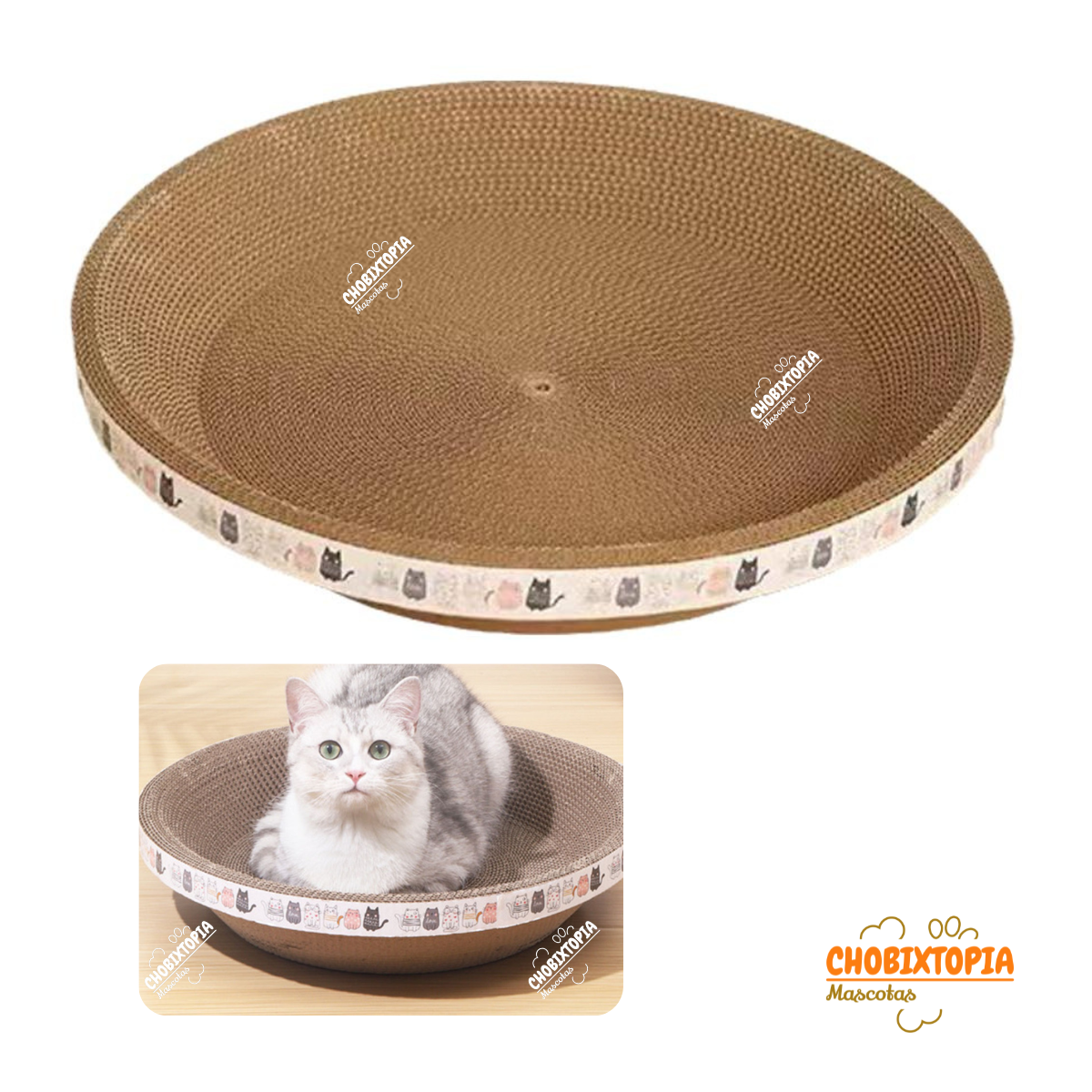 RASCADOR PARA GATOS FORMA CIRCULAR PEQUEÑO