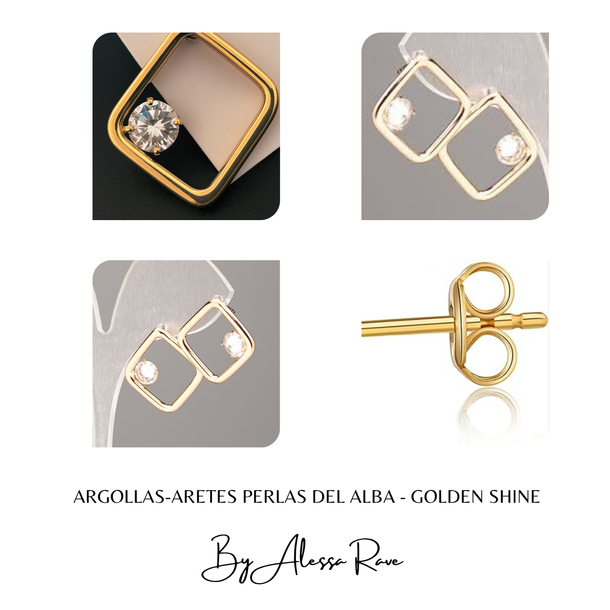 ARGOLLAS-ARETES ENCANTO DUAL - GOLDEN SHINE