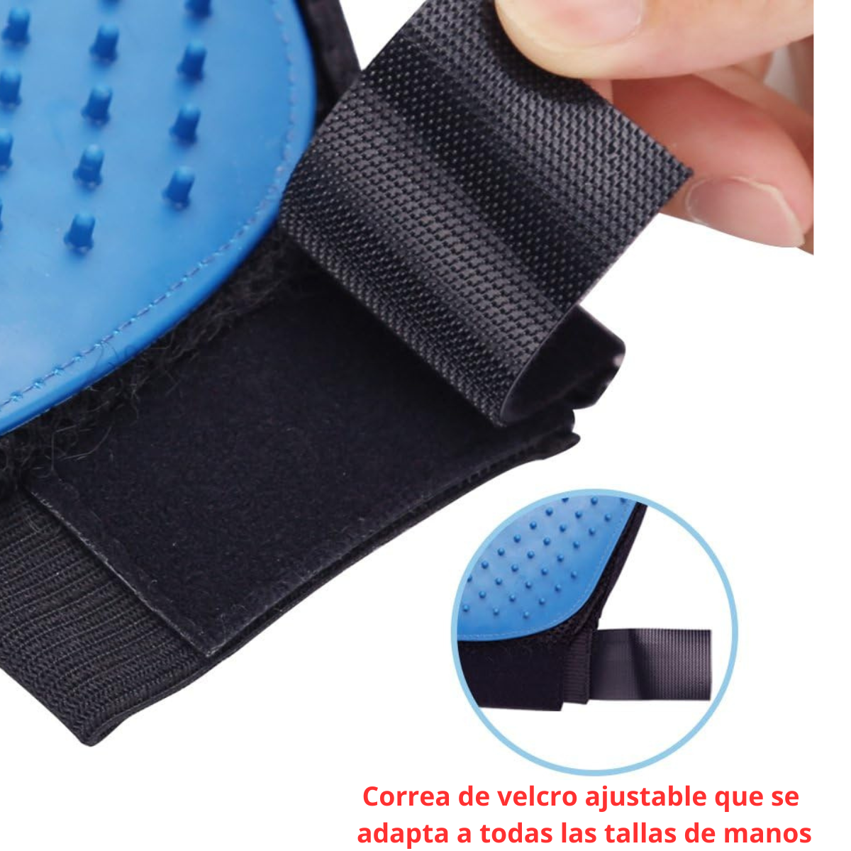 PACK GUANTE REMOVEDOR DE PELO MASCOTA AZUL