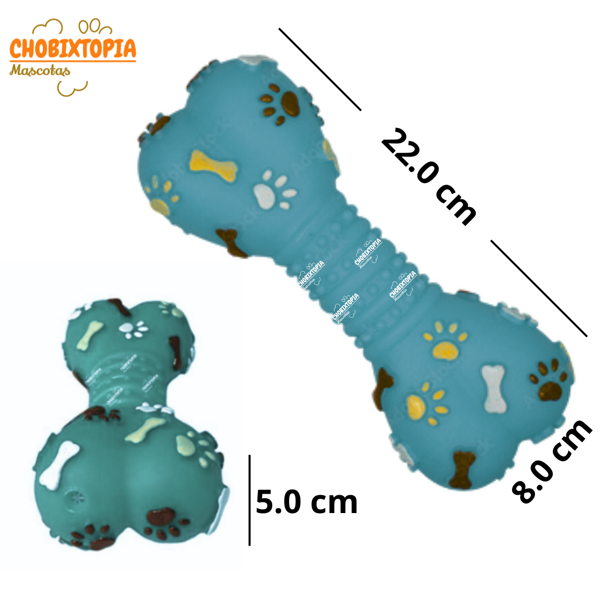 JUGUETE PARA MASCOTA PERRO HUESO ANARANJADO (Copia)