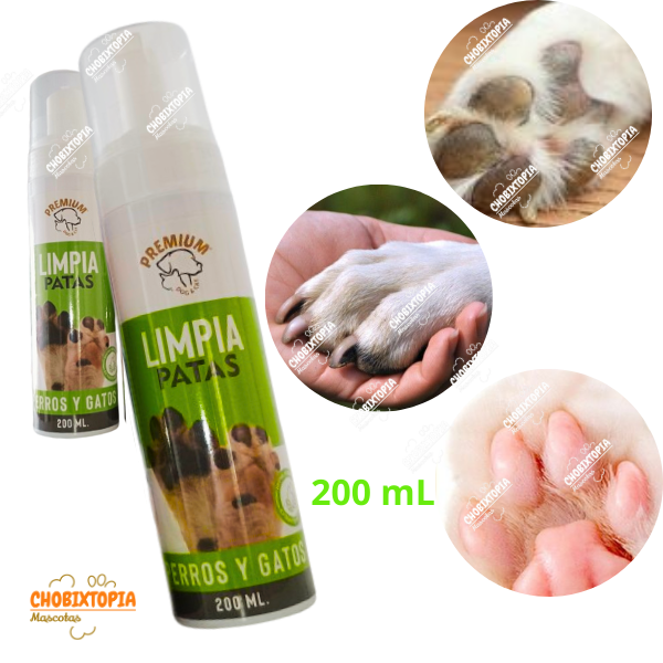 ESPUMA LIMPIAPATAS PERROS Y GATOS X 200 ML