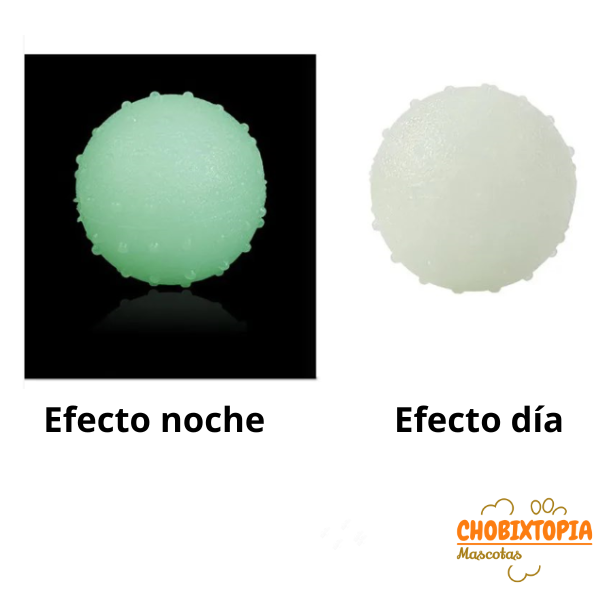 PELOTA FLUORESCENTE SONORA DE ENTRENAMIENTO p-PERROS 6 cm