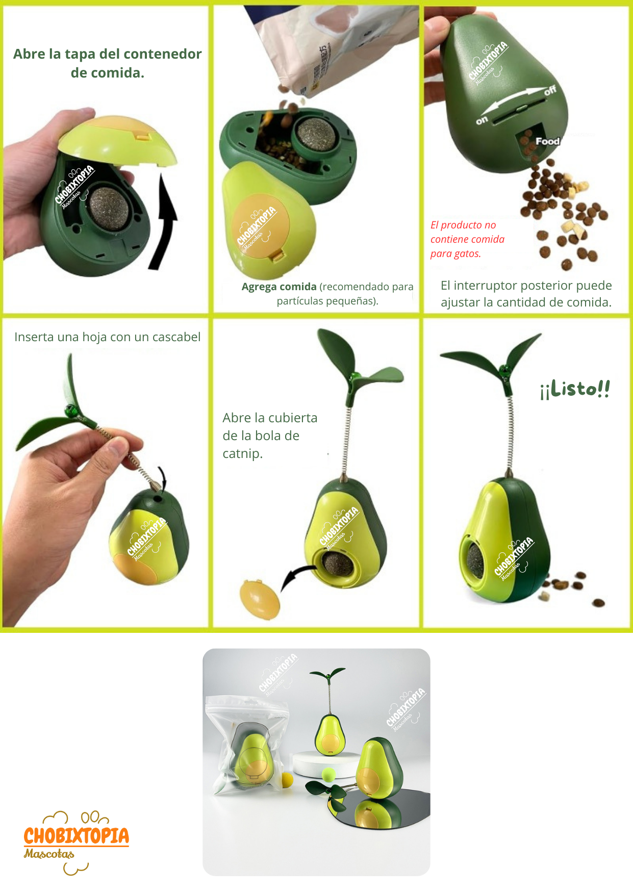 JUGUETE CATNIP TIPO PORFIADO - PALTA PARA GATOS