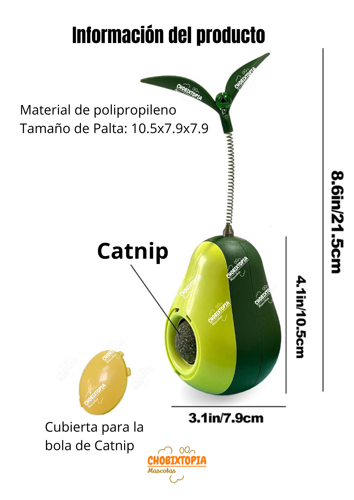 JUGUETE CATNIP TIPO PORFIADO - PALTA PARA GATOS