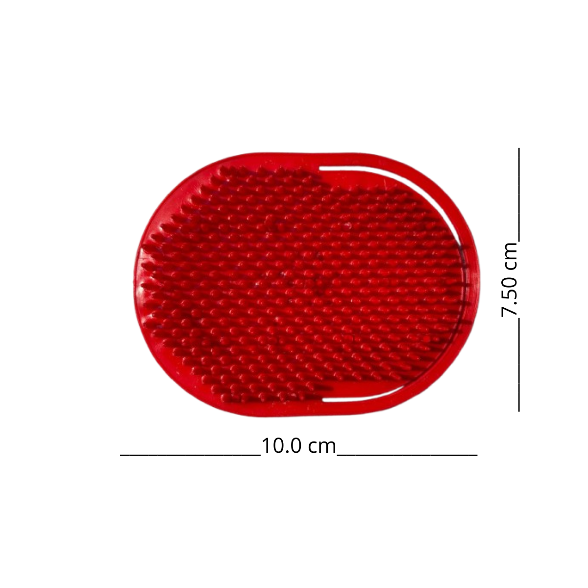 CEPILLO DE MANO PARA MASCOTAS PARA MASAJE Y BAÑO ROJO INTENSO