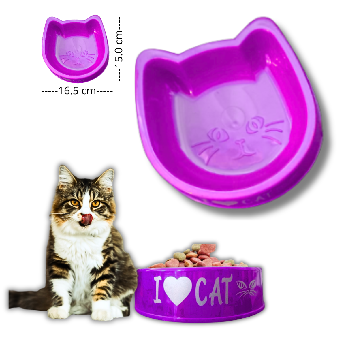 PLATO ESTAMPADO CARA DE GATO - LILA