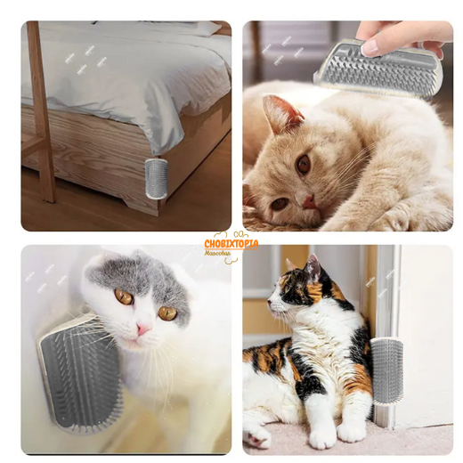 CEPILLO RASCADOR ESQUINERO MASAJEADOR PARA CATNIP PLOMO