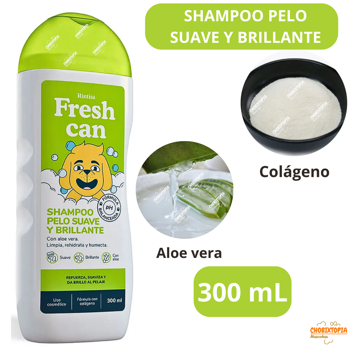 SHAMPOO FRESH CAN PELO SUAVE Y BRILLANTE 300 mL