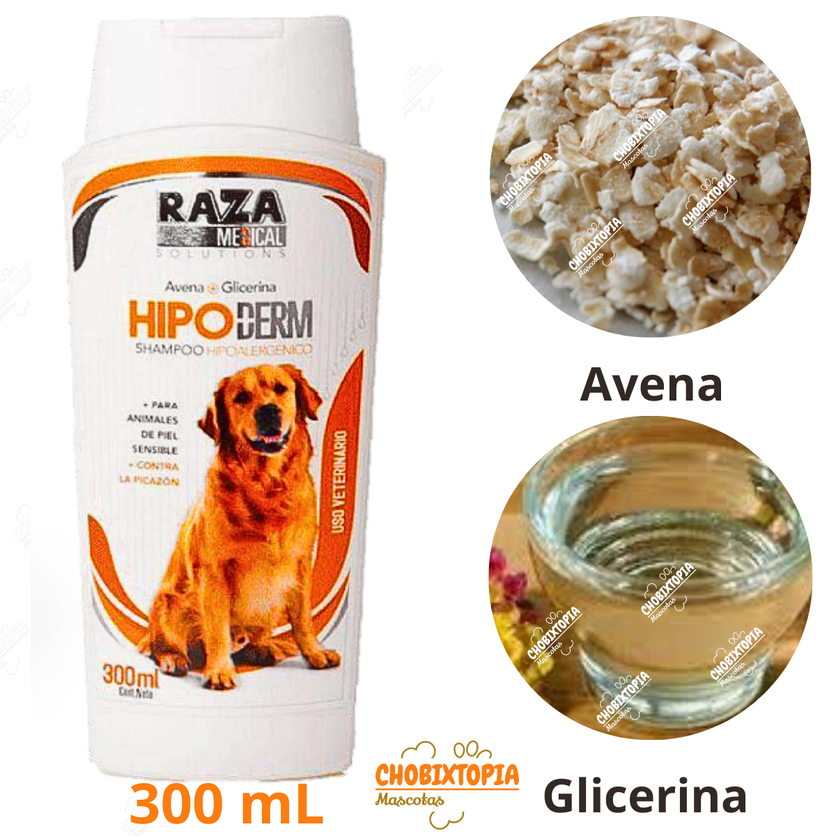 SHAMPOO MEDICADO PARA PERRO HIPODERM X 300 mL (RAZA)