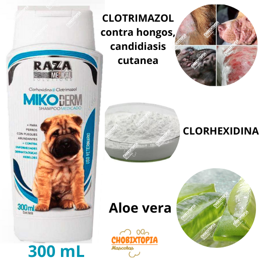 SHAMPOO MEDICADO PARA PERRO MIKODERM X 300 mL (RAZA)