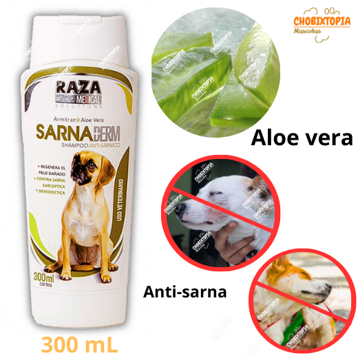 SHAMPOO MEDICADO PARA PERRO SARNADERM X 300 mL (RAZA)