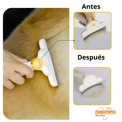 CEPILLO ELIMINA PELO INTERNA EXTERNO PERRO-GATOS-AMARILLO P