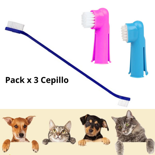 CEPILLO DENTAL DOBLE CABEZAL (PACK TRIO) - CEPILLO AZUL