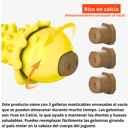 Juguete Masticable Para Perros - Cerdito Amarillo