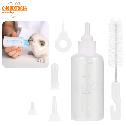 BIBERON KIT PARA MASCOTAS PERRO GATO x 50 mL - BLANCO (1.7oz)