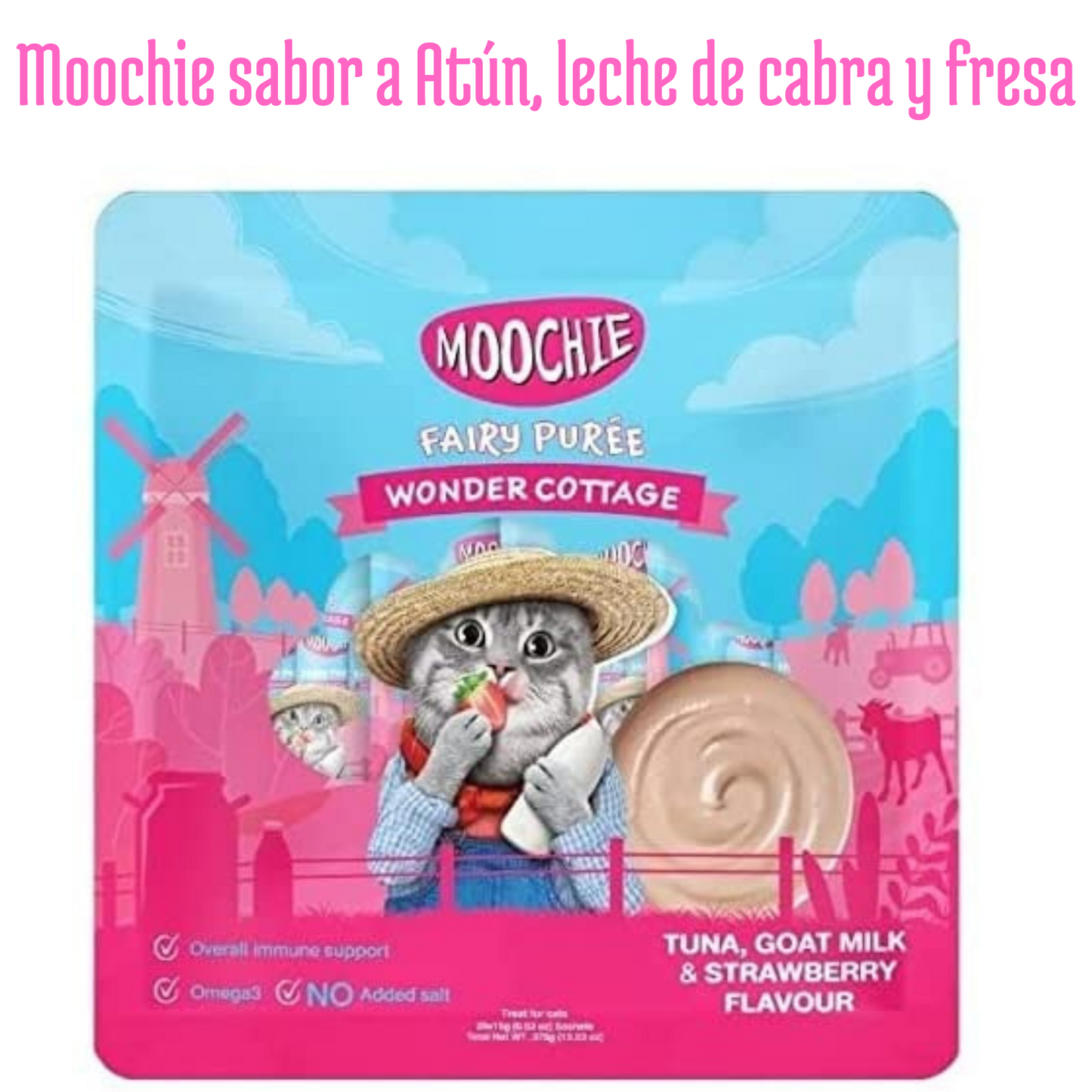 MOOCHIE SABOR A ATUN-LECHE DE CABRA Y FRESA