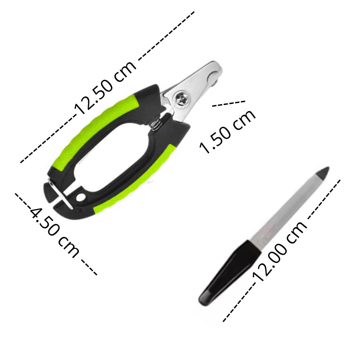 ALICATE CORTAUÑAS PERROS-MASCOTAS NUNBELL OVAL VERDE-PEQUEÑO