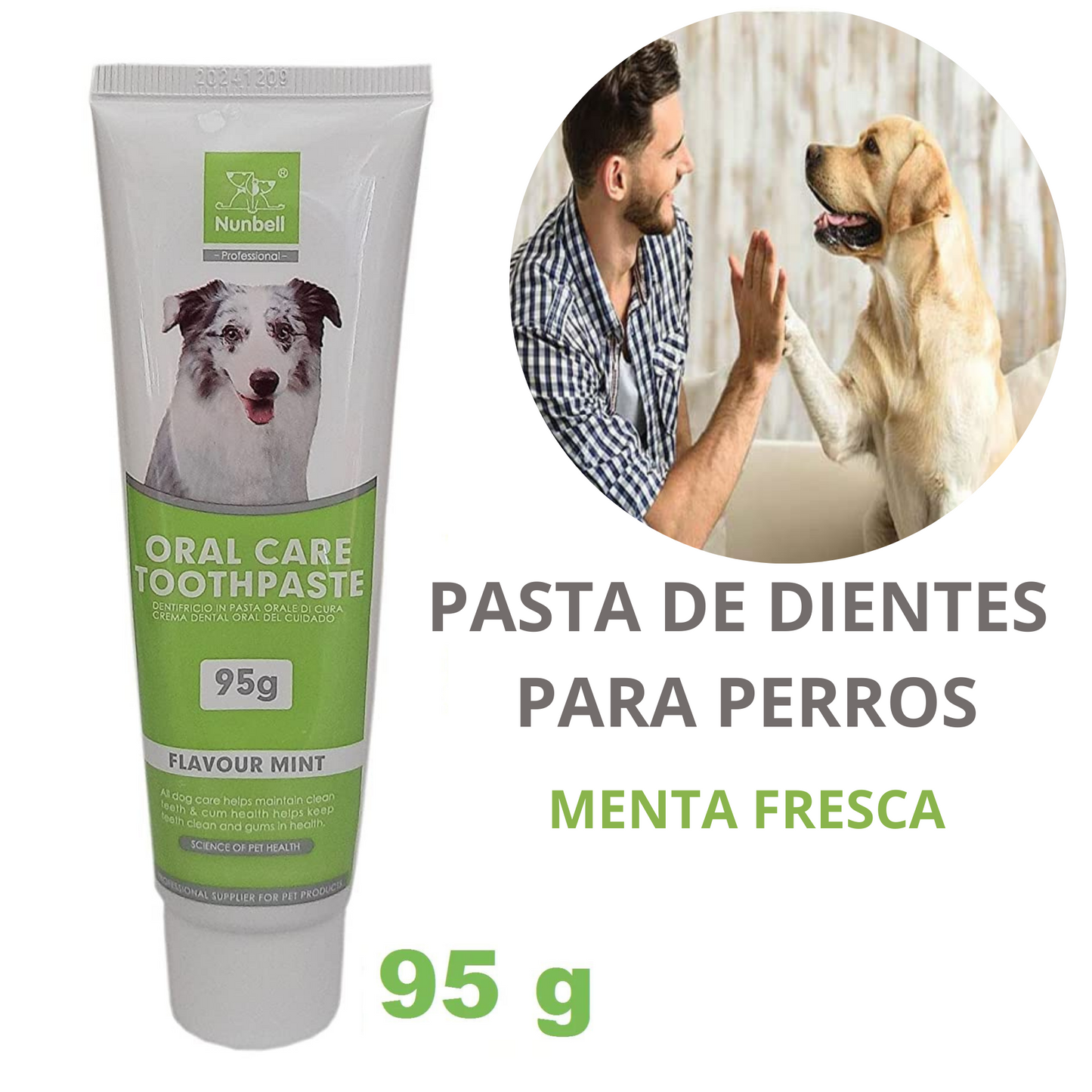 PASTA DENTAL PARA PERROS Y CACHORROS (ENVASE x 95g)