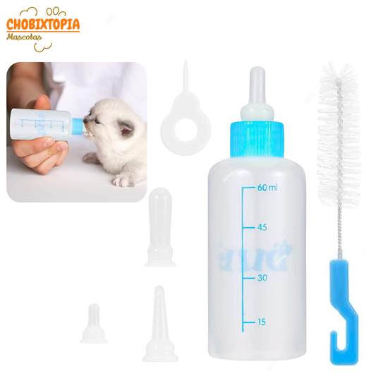 BIBERON KIT PARA MASCOTAS PERRO GATO x 50 mL - CELESTE (1.7oz