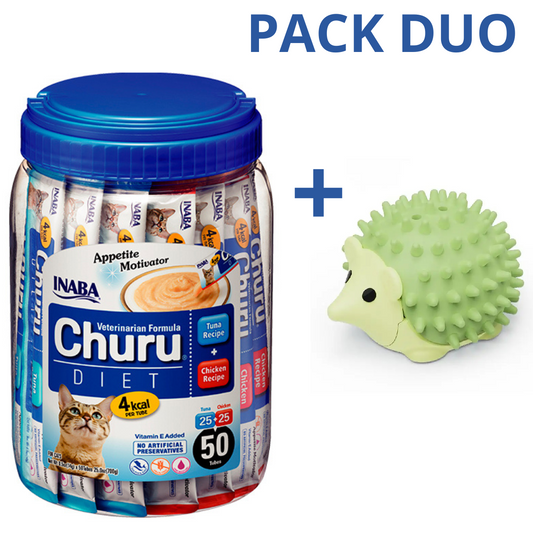 DUO CHURU VET DIET - ATUN POLLO 50 U (PACK CATNIP ERIZO)