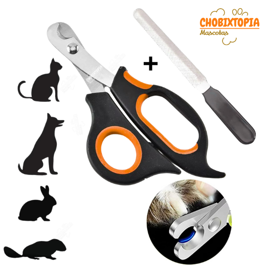 CORTAUÑAS TIJERA Y LIMA GATOS Y PERROS-MASCOTA NARANJA  NUNBELL BORDE-PEQUEÑO