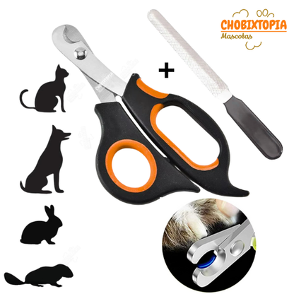 CORTAUÑAS TIJERA Y LIMA GATOS Y PERROS-MASCOTA NARANJA  NUNBELL BORDE-PEQUEÑO