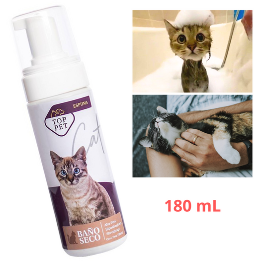 ESPUMA BAÑO EN SECO MASCOTA GATO x 180 mL