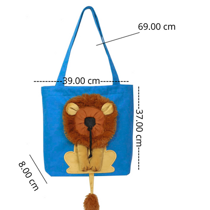 BOLSO TRANSPORTADOR DE MASCOTA CELESTE LEON-M