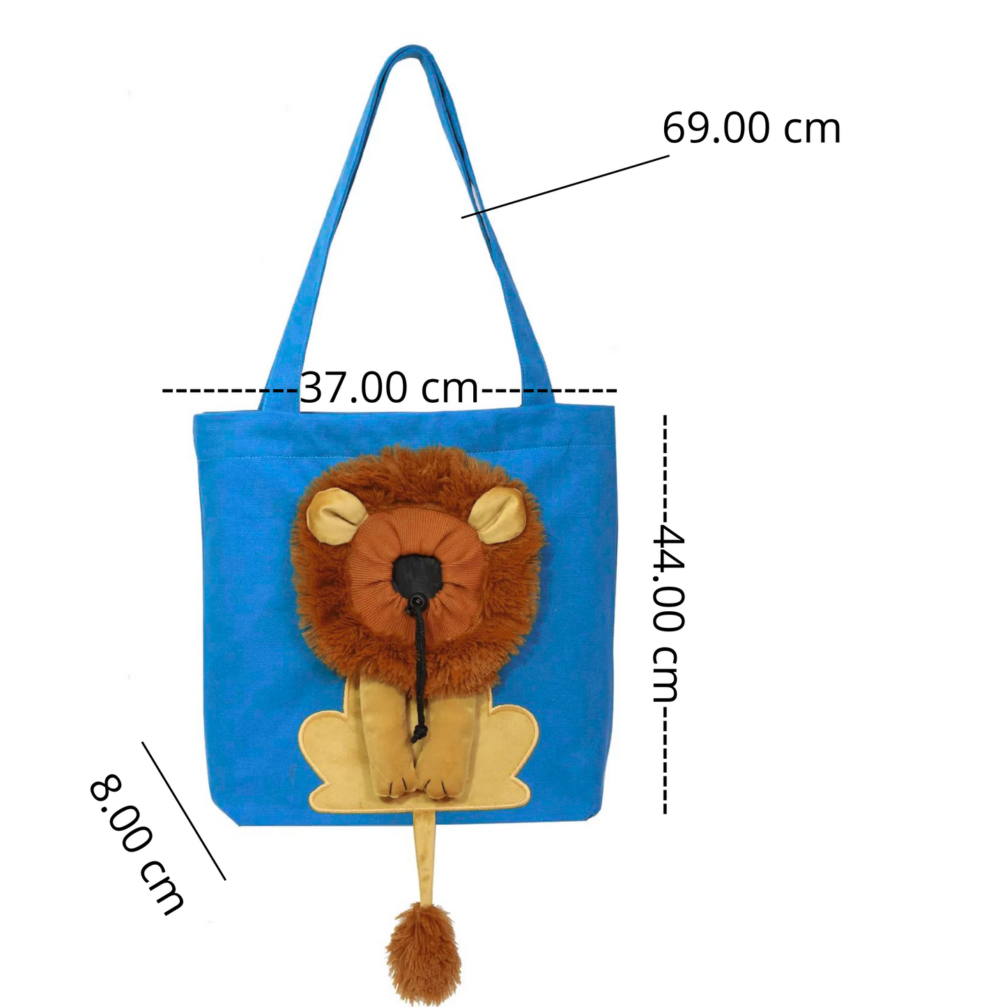 BOLSO TRANSPORTADOR DE MASCOTA CELESTE LEON - L