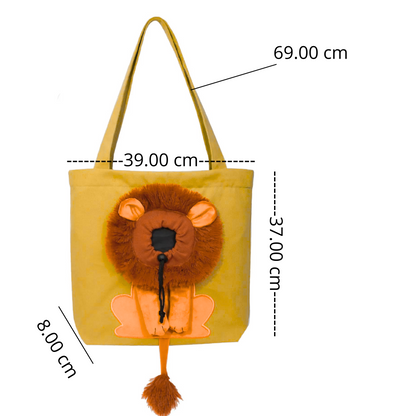 BOLSO TRANSPORTADOR DE MASCOTA ORO VIEJO LEON-M