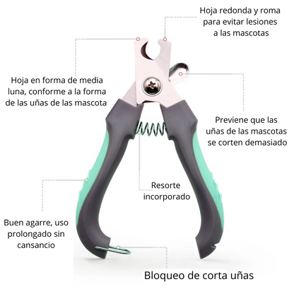 CORTAUÑAS PARA MASCOTAS Y LIMA VERDE AGUA C-SEGURO T-PEQUEÑO