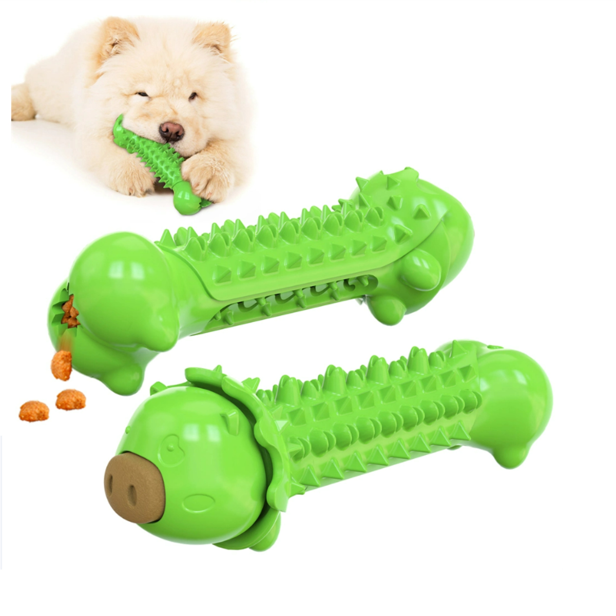 Juguete Masticable Para Perros - Cerdito Verde