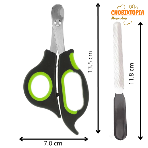 CORTAUÑAS TIJERA Y LIMA GATOS Y PERROS-MASCOTA VERDE NUNBELL BORDE-PEQUEÑO