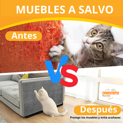 RASCADOR PROTECTOR ADHESIVO DE MUEBLES PARA GATOS 100 cm x 40 cm