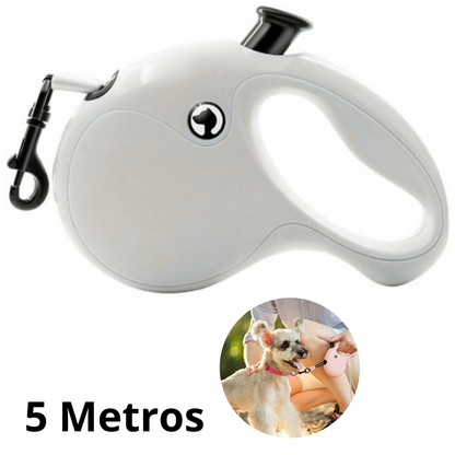 CORREA RETRACTIL  MASCOTAS PLOMO - 5M