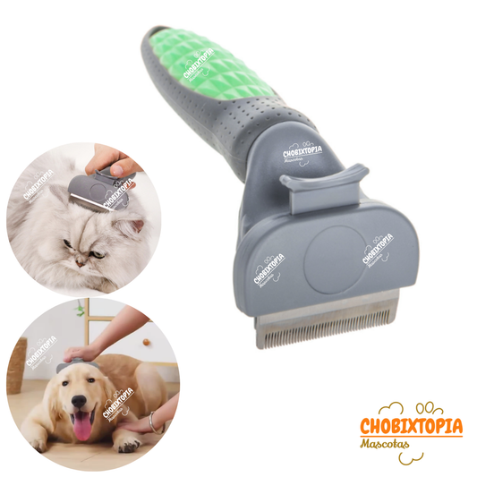 CEPILLO ELIMINA PELO INTERNA EXTERNO PERRO-GATO-VERDE T-PEQUEÑO