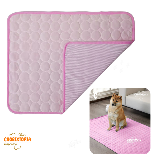 ALFOMBRA REFRESCANTE LAVABLE  P-MASCOTAS PERRO-GATO 70x55 cm COLOR ROSA BEBE