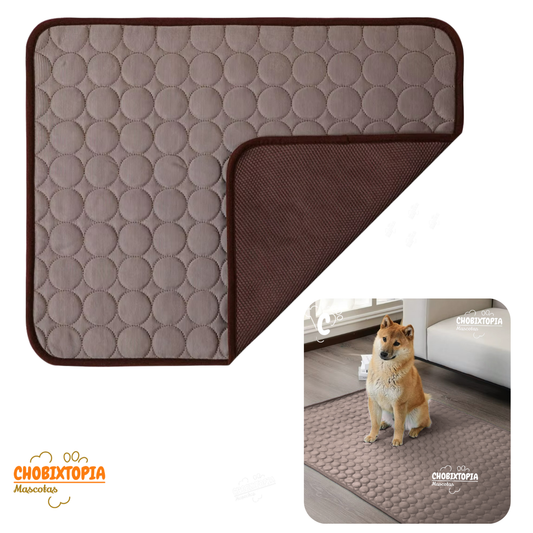 ALFOMBRA REFRESCANTE LAVABLE  P-MASCOTAS PERRO-GATO 70x55 cm COLOR MARRON