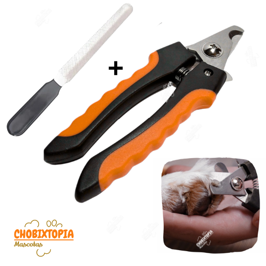 ALICATE CORTAUÑAS PERROS-MASCOTAS NUNBELL CLASICO-RECTO ANARANJADO