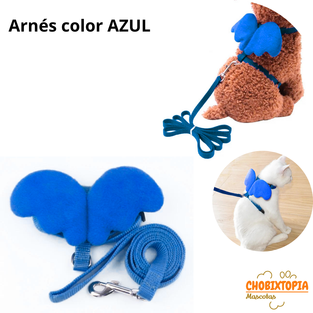 ARNES CON ALAS Y CORREA TALLA XS - AZUL