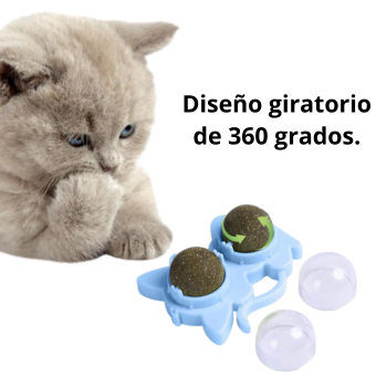 JUGUETE CATNIP KITTY BALL GATO (COLOR CELESTE)