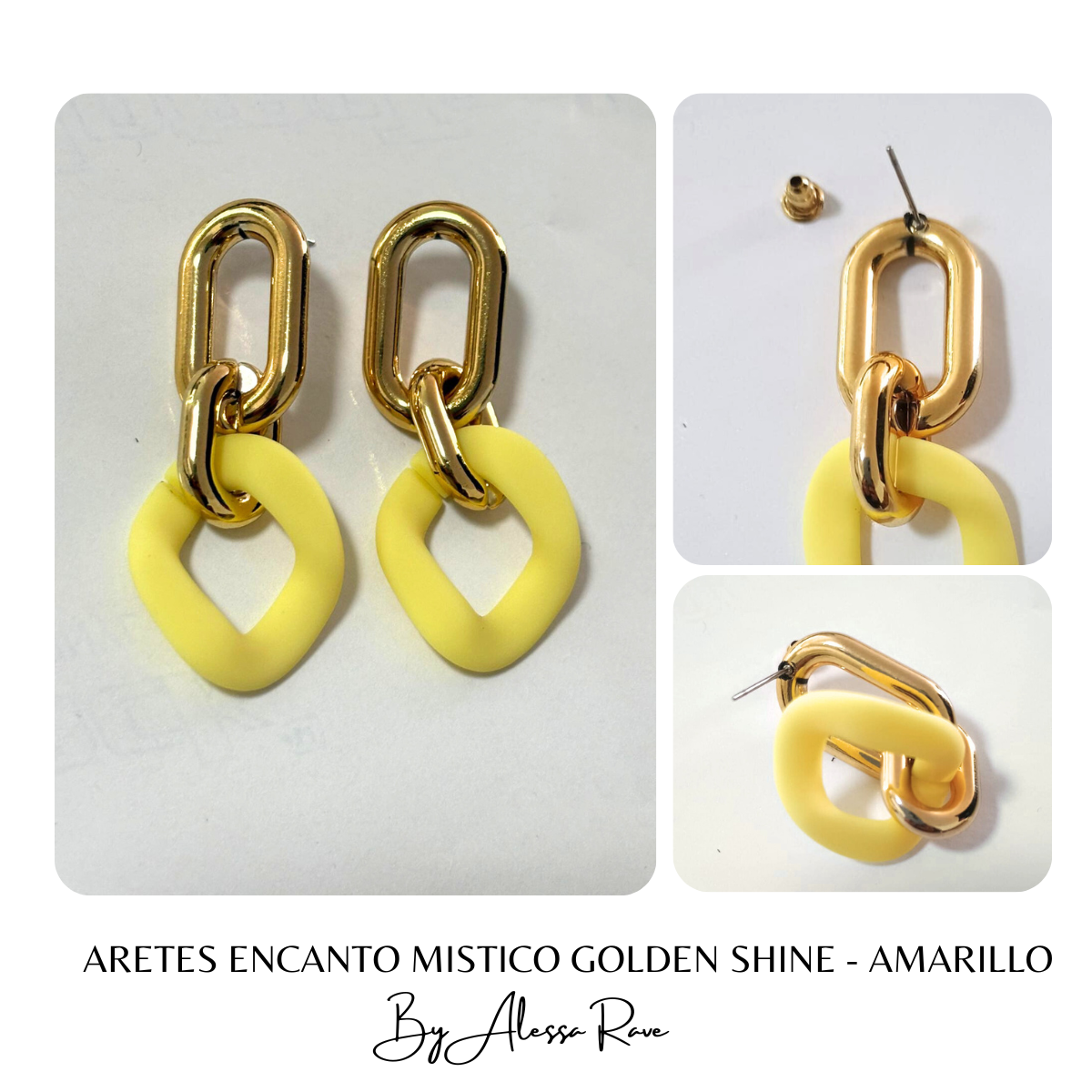 ARETES ENCANTO MISTICO GOLDEN SHINE - AMARILLO