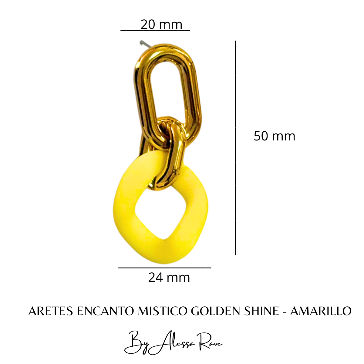 ARETES ENCANTO MISTICO GOLDEN SHINE - AMARILLO